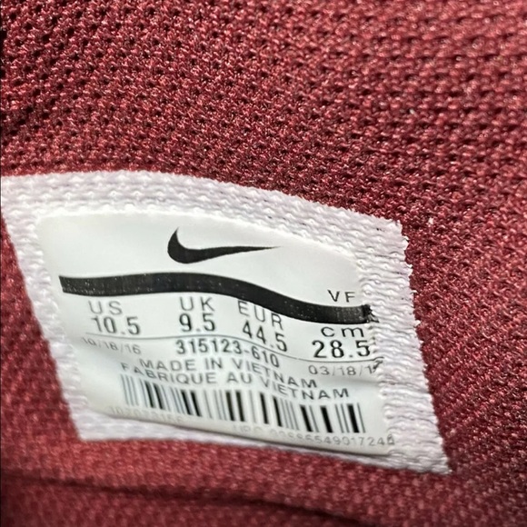 Nike Air Force 1 Mid '07 Team Red Summit White Size 10.5 Mens 315123-610 - Picture 4 of 6